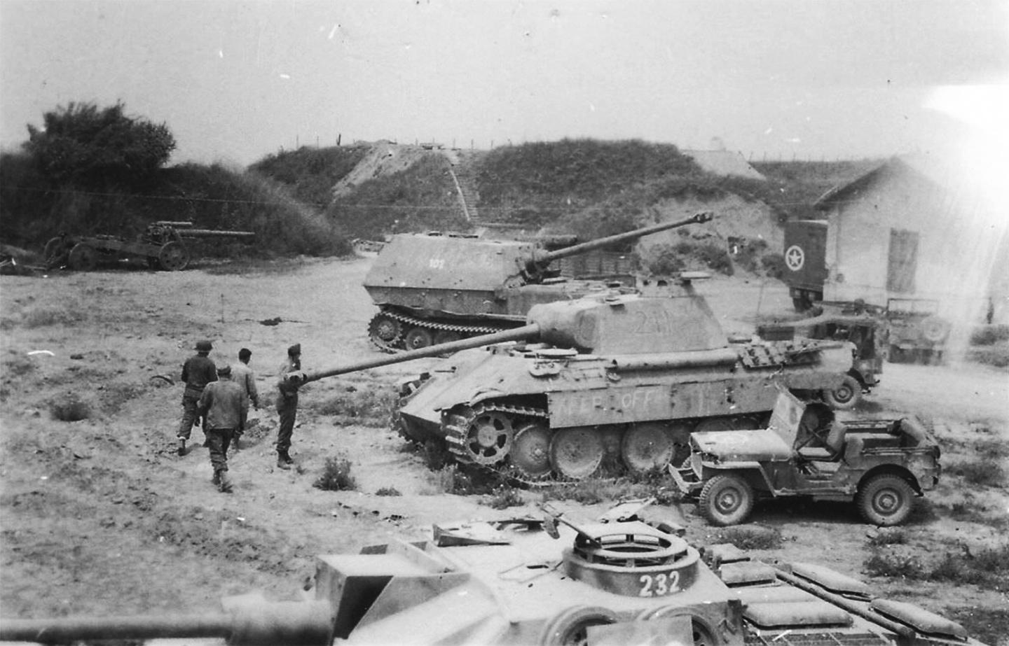A captured German armoured stuff, 1944