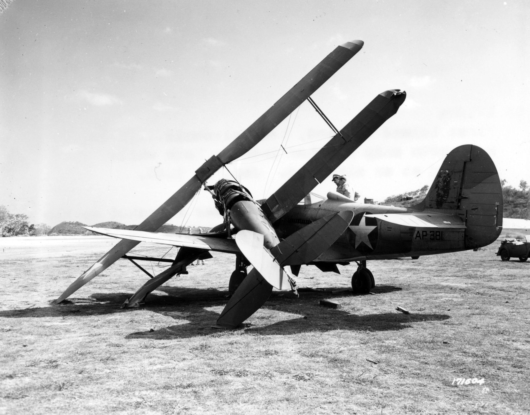 A collision of a P-39 with a Tiger Moth, 1943 (2)