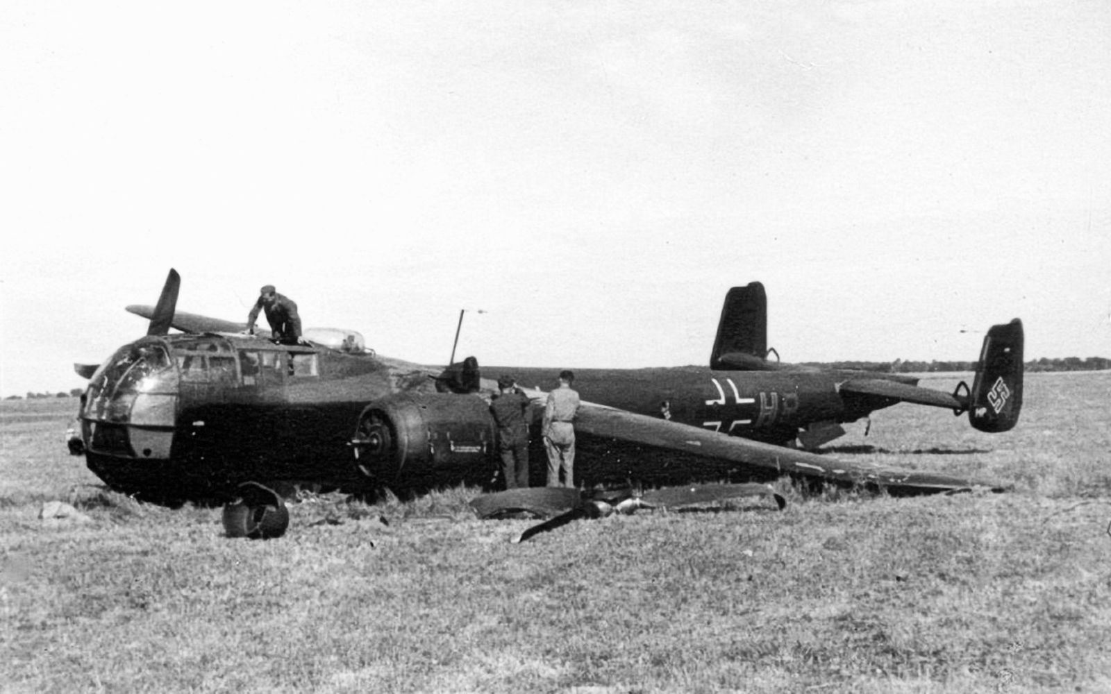 a crashed Dornier Do 217K