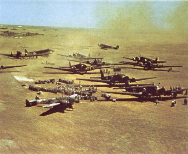 A German transport airfield in North Africa.