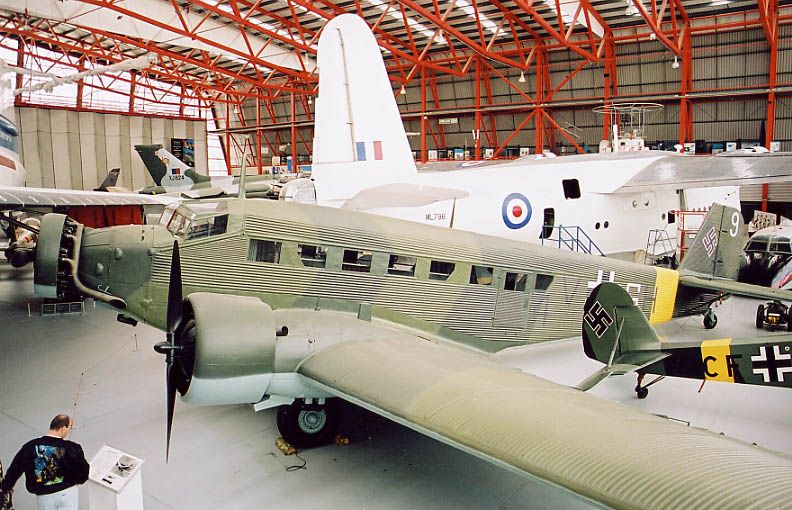 A Ju 52/3m at Duxford Museum