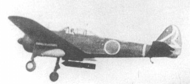 A Ki-43-II or -III of 33rd Sentai with a drop tank and 100kg(?) bomb