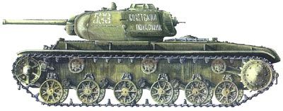 A KV-1S heavy high-speed tank organic to the 5th Gds. Heavy tank regiment S