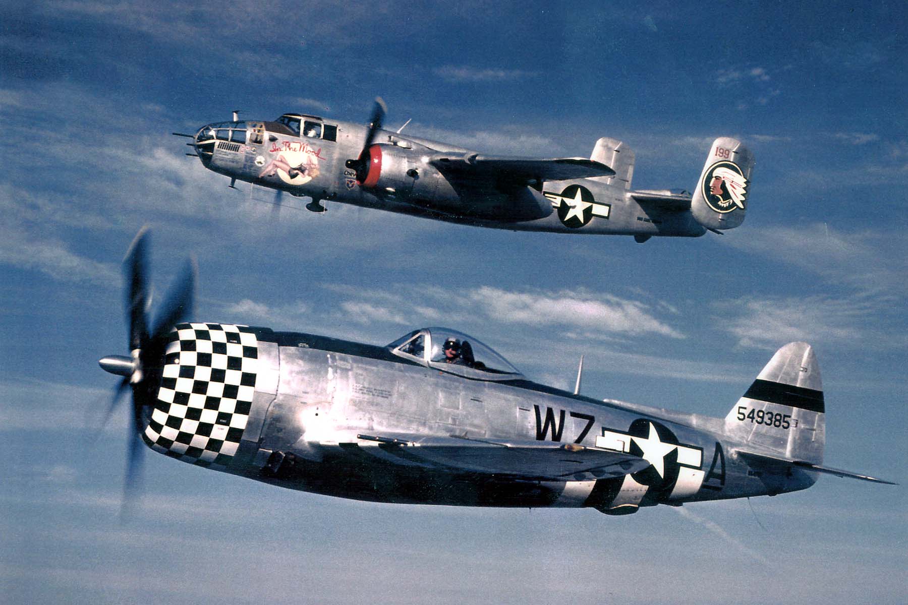 A P-47D & B-25J