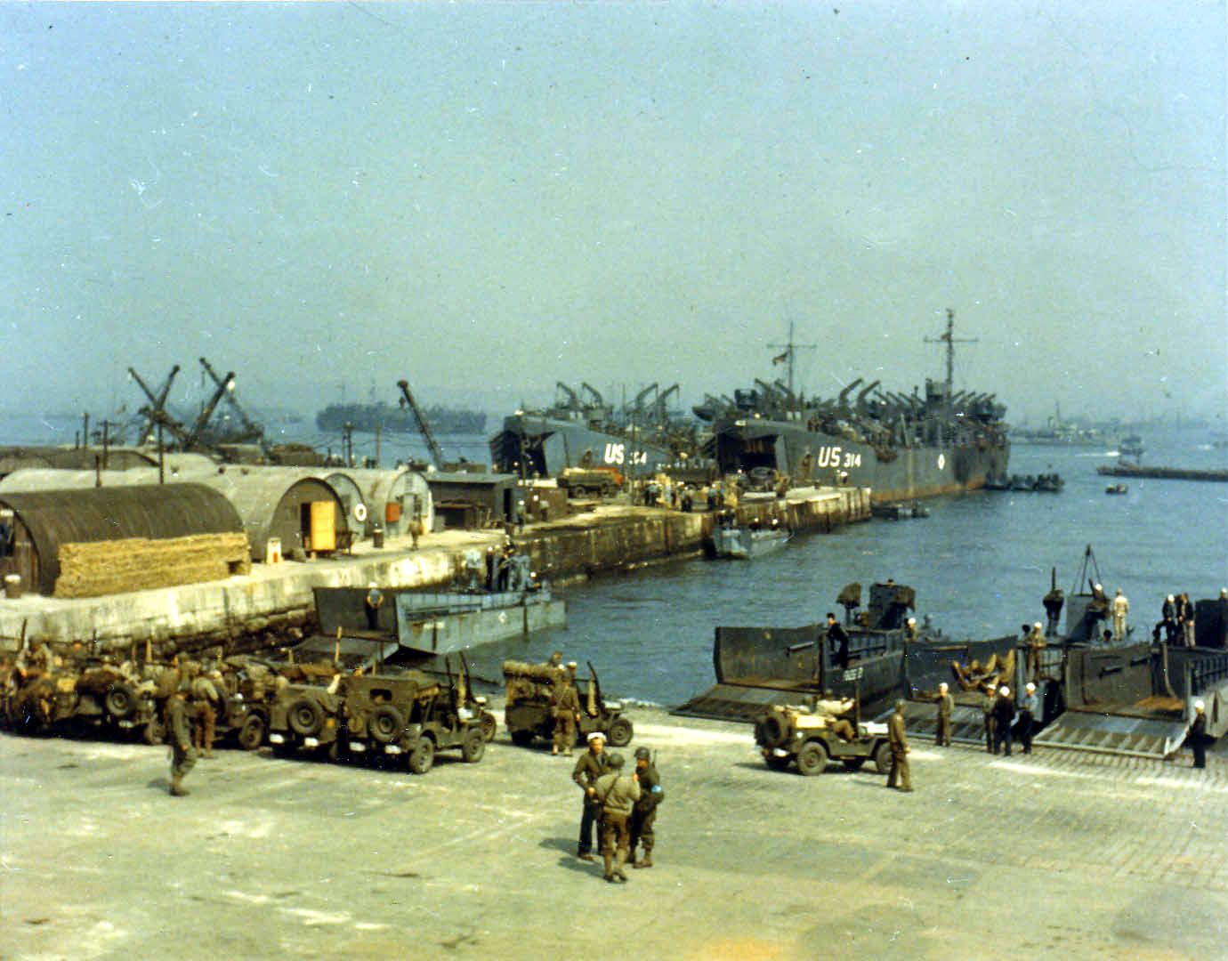 A port in England 1944 D-Day