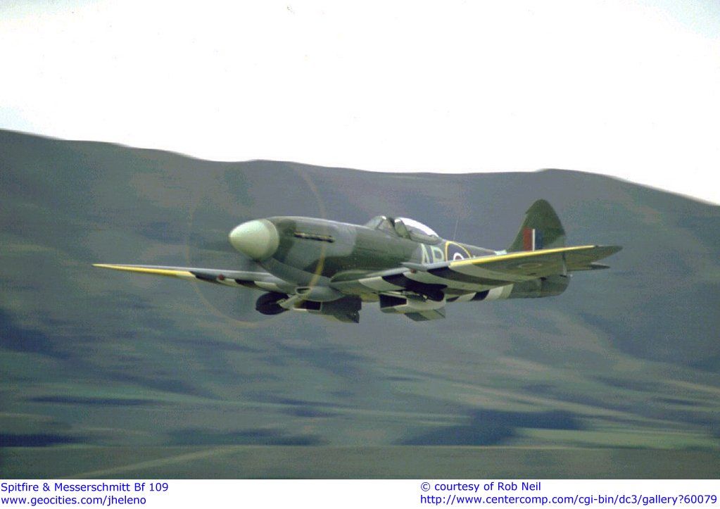 A Spitfire Mk XVIII at an Airshow in New Zealand 1994