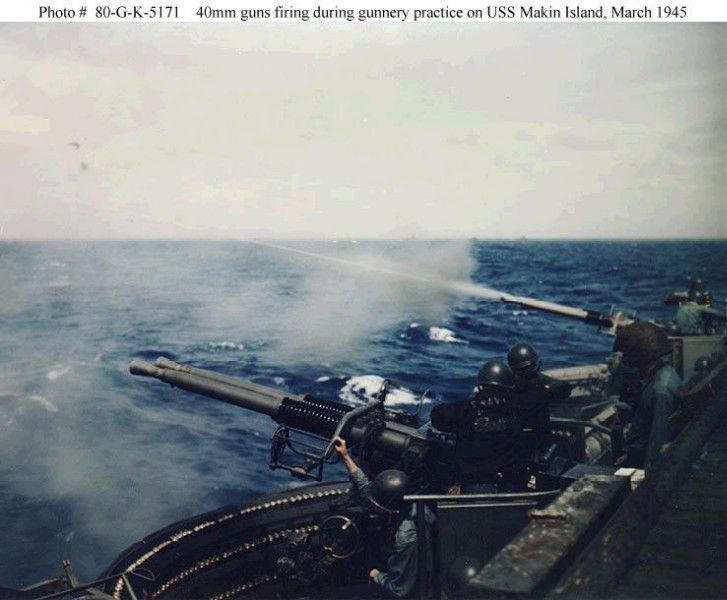AA practice aboard USS Makin Island