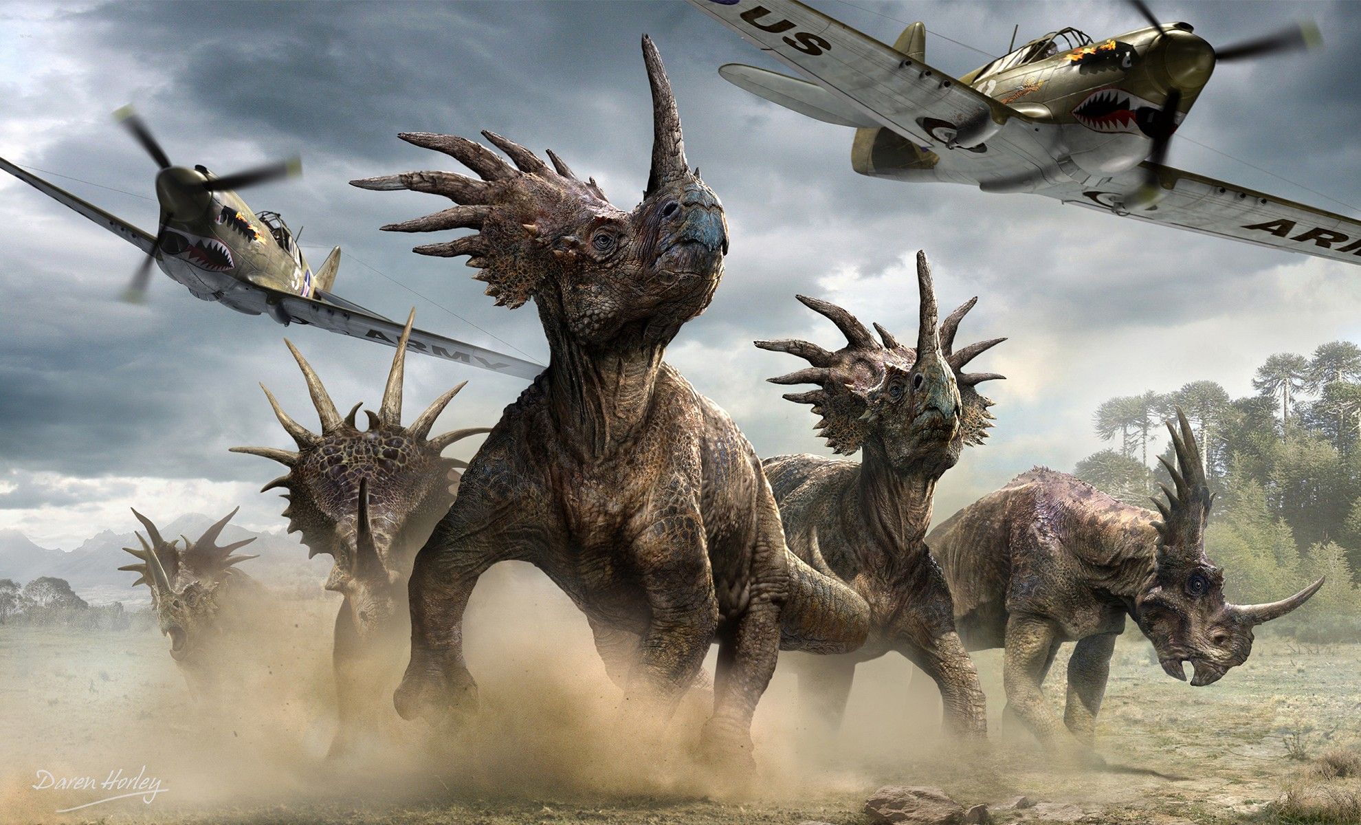 aircraft-dinosaurs-fantasy-art-Daren-Horley-