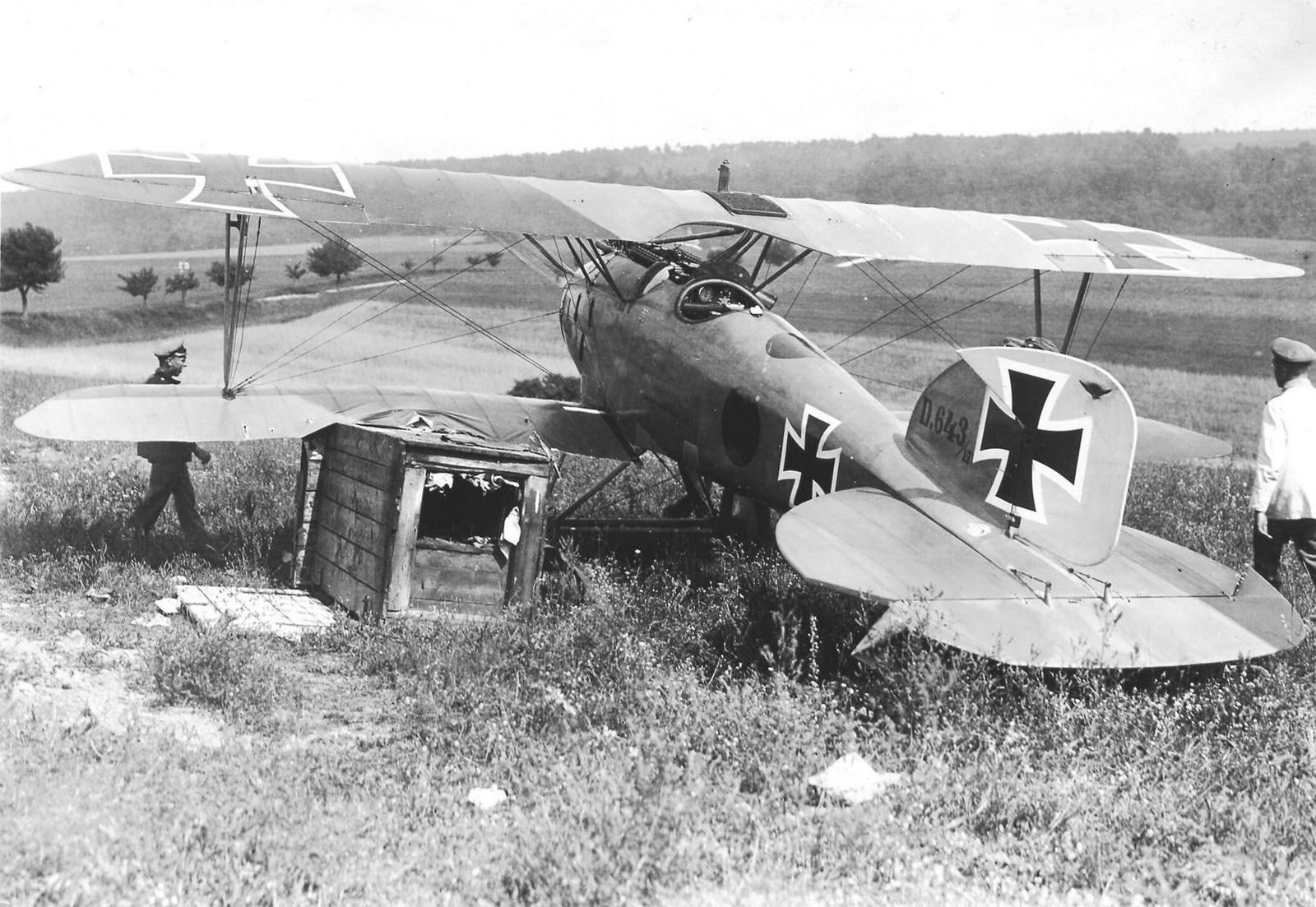 Albatros D.III OAW no. D.643/17  damaged