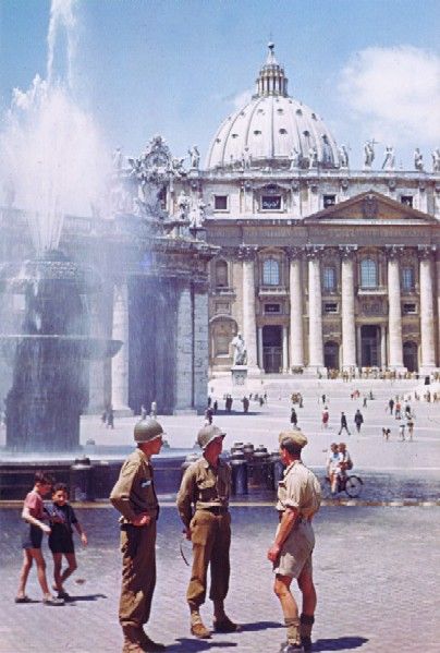 Allied soldiers in Rome