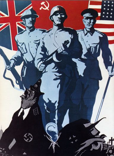 Allied Victory - Soviet Propaganda Poster