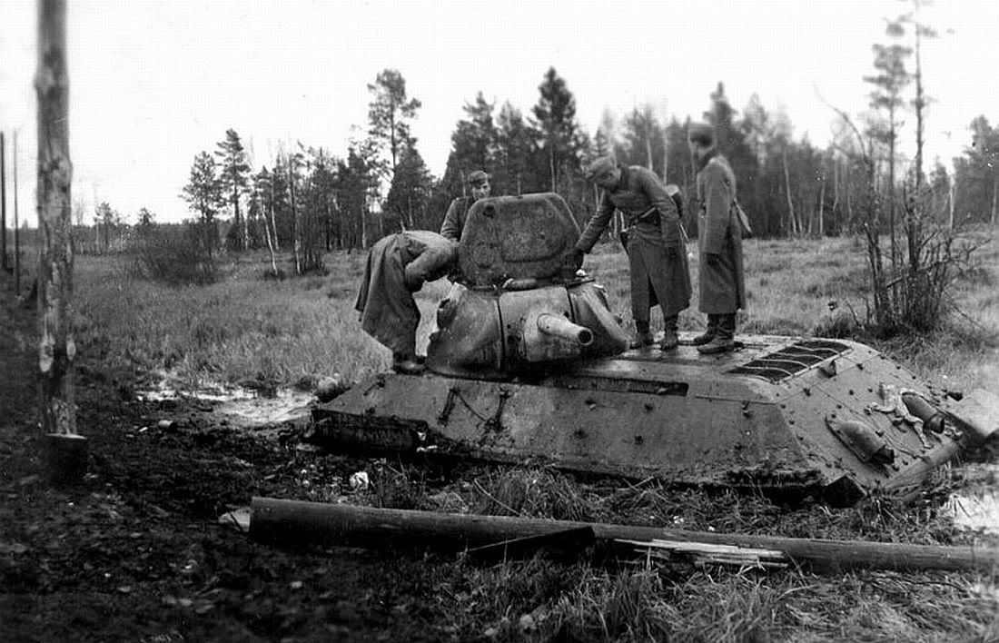An abandoned  T-34/76,  1941