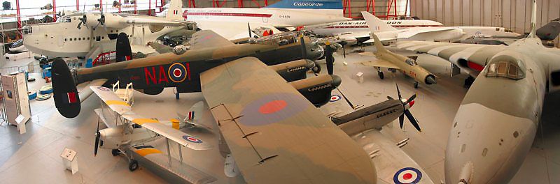 An overhead shot of Duxford Museum 2