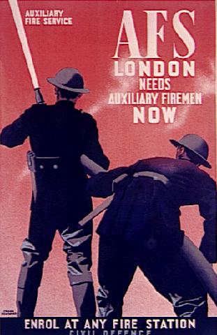 Auxillary Fire Service Reruitment Poster