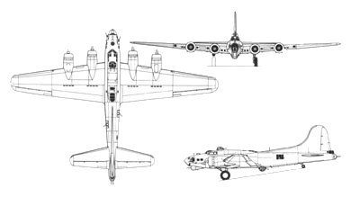 B-17 Flying Fortress Drawing