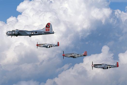 B-17G With Little Friends