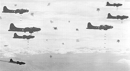 B-17s in German flak