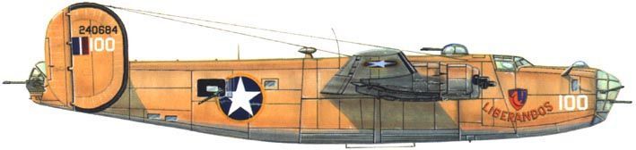 B-24D-85-CO num. 42-40684, 376th BG, 9th AAF USAAF from Ploesti raid, 1944