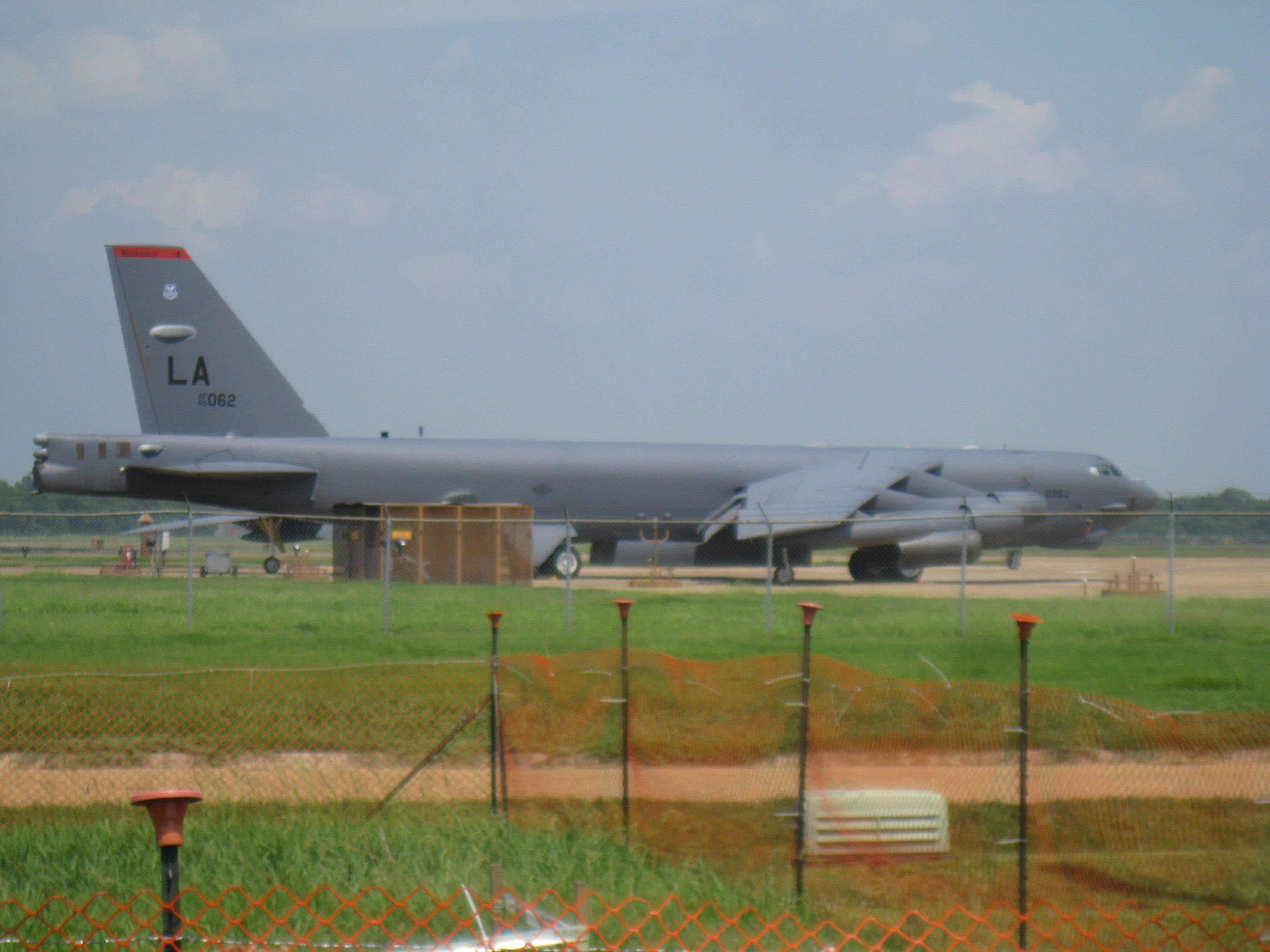 B-52 0n the runway at Barksdale AFB