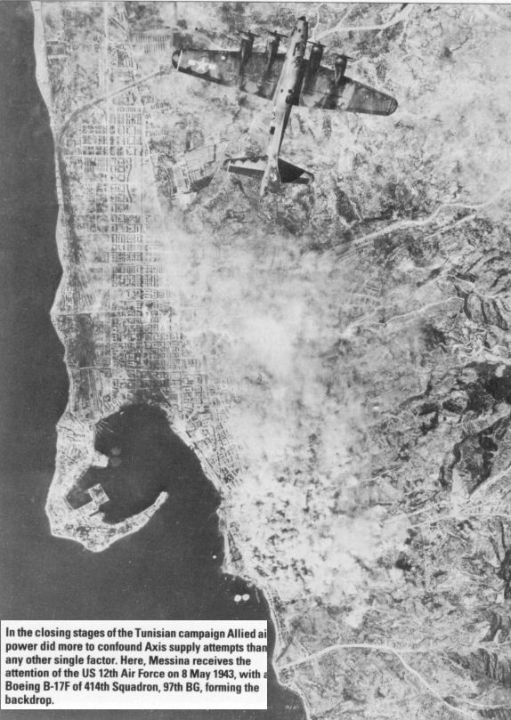 B17F over Messina