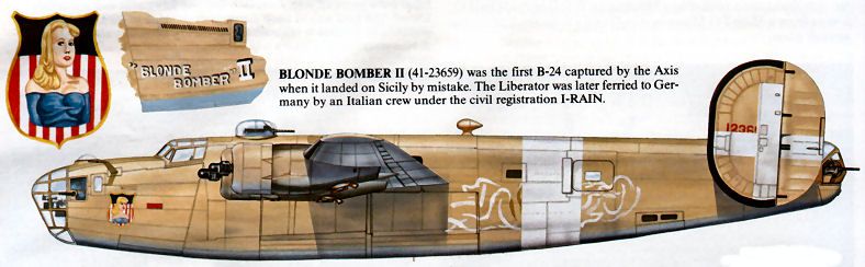 B24 Blonde Bomber II in Italian markings