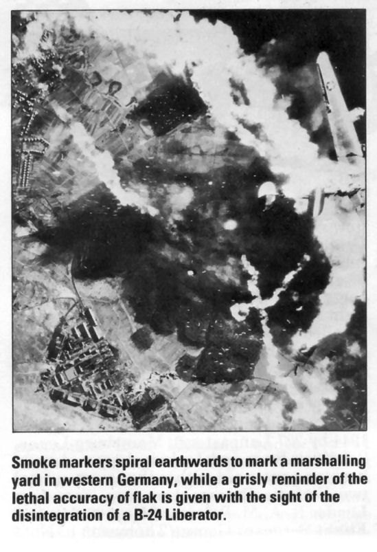 B24 takes direct hit from Flak