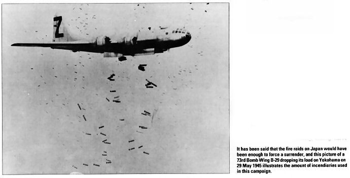 B29 dropping bombs on Yokohama