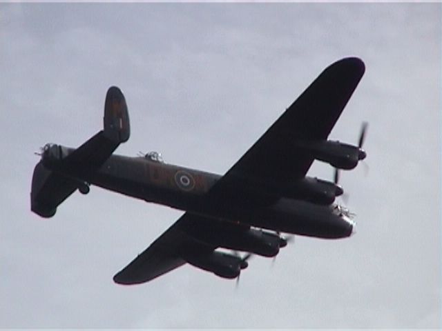 BBMF Lancaster over Bletchley Park UK