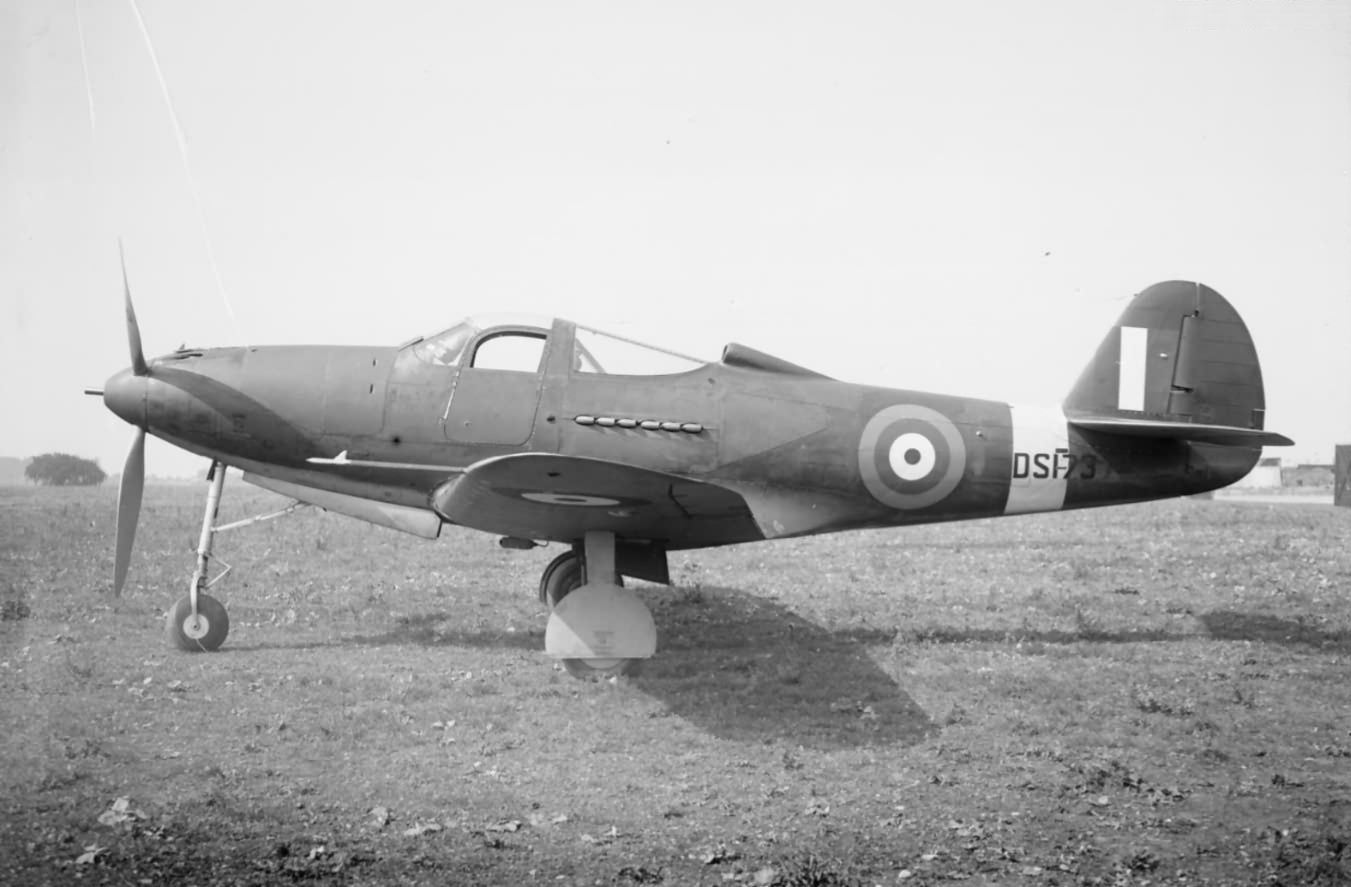 Bell Airacobra Mk.I (ex P-39C), s/n DS173, RAF, trials with 37mm gun at Colerne, Wiltshire, later servicing in no. 601 Squadron RAF