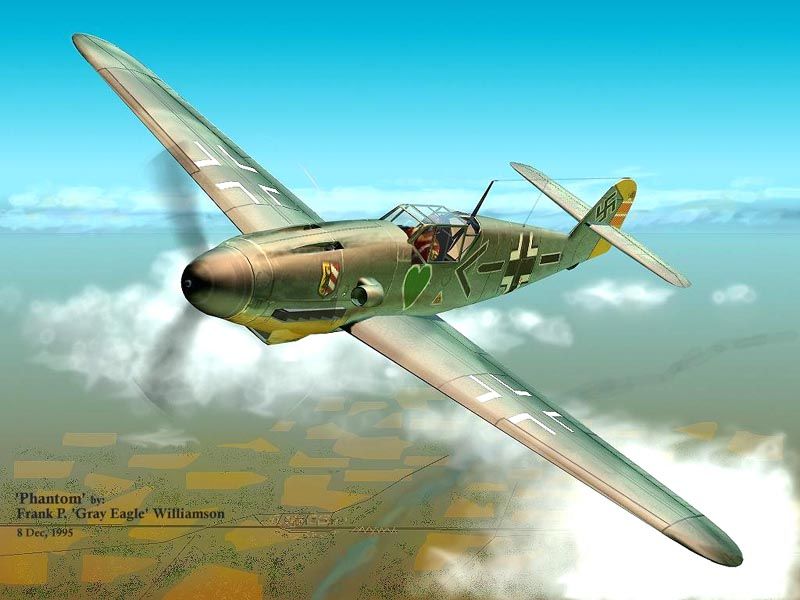 Bf 109 JG-54 Green Heart Squadron by Frank P Williamson 800 x 600