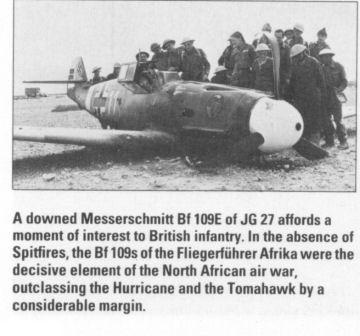 BF109F downed in Africa