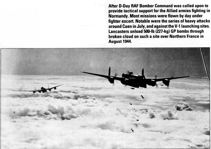 Bomber command Lancs in daylight raid