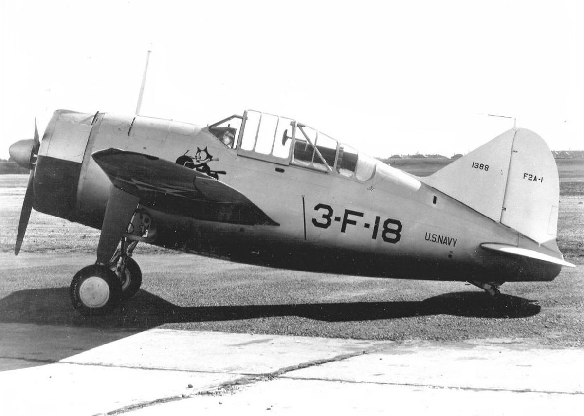 Brewster F2A-1 Buffalo, code 3-F-18, VF-3, 1940 (1)