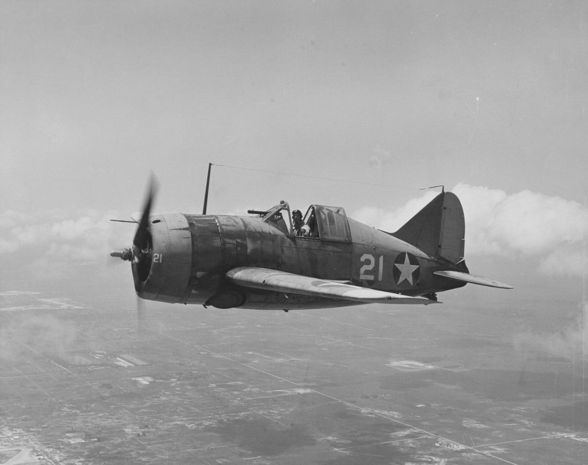 Brewster F2A Buffalo, US Navy "White 21", 1942 (2)