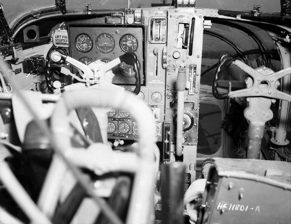 Bristol Beaufort bomber, cockpit interior (1)