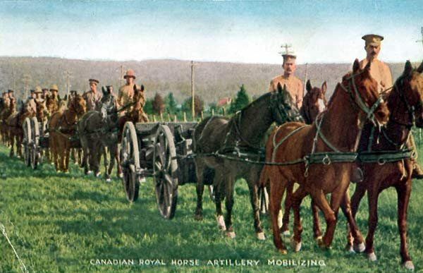 Canadian Royal Horse Artillery on the move