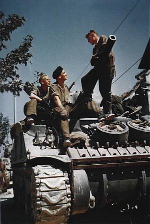 Canadian Sherman Tank, in Normandy.