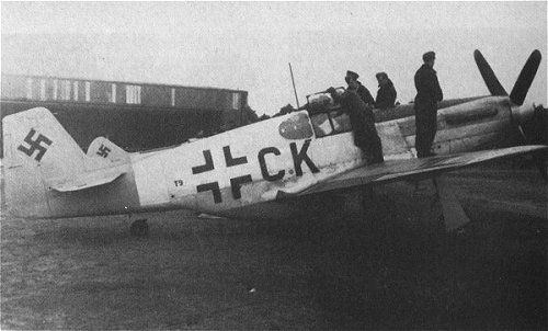 Captured Mustang P-51, inspection