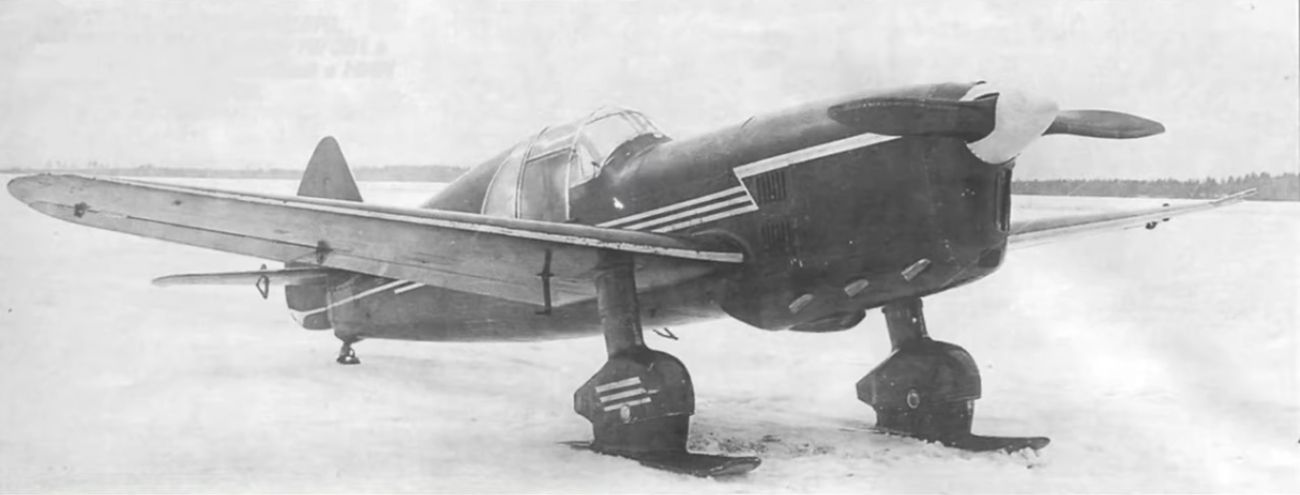 Caudron C.690, a single-seat fighter-trainer, a copy built by the soviet factory no.301, NII VVS trials 1939