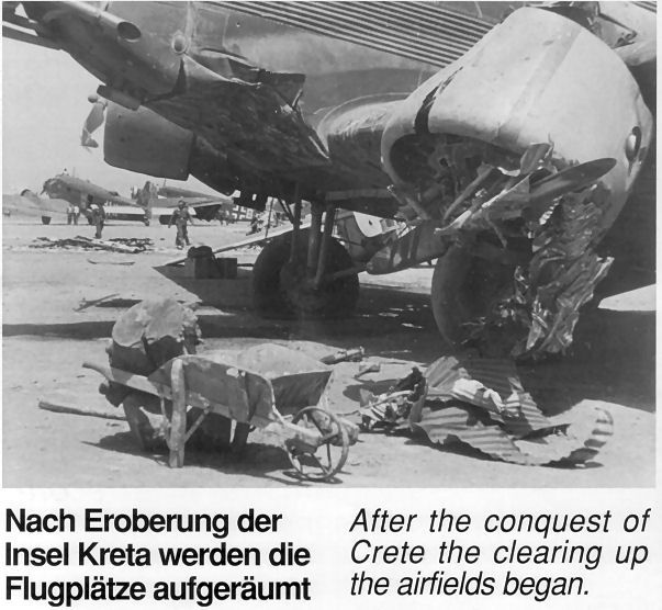 clearing up the wrecked ju52s on Crete