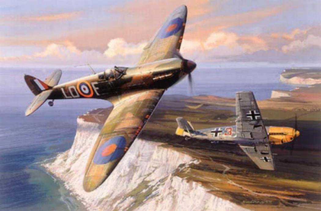 Confrontation at Beachy Head by Nicholas Trudgian Large!!
