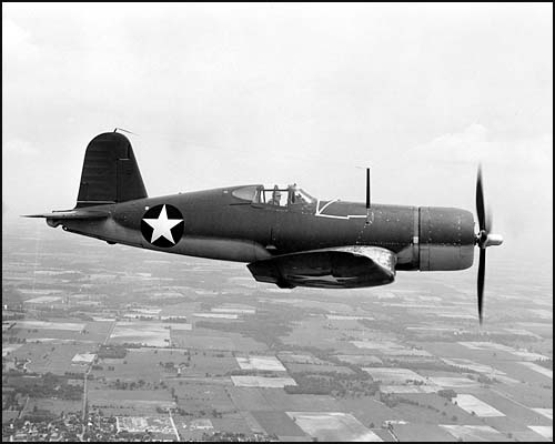 Corsair in flight