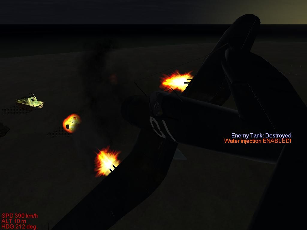 Corsair strafing tanks