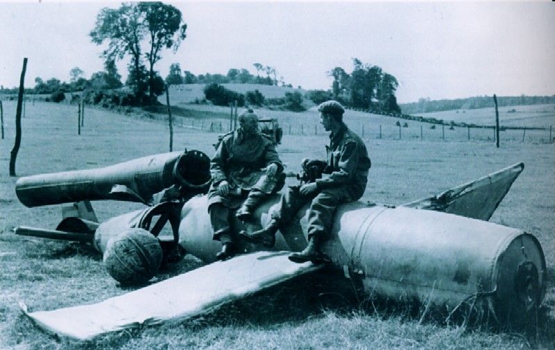 Crashed V1 Flying bomb