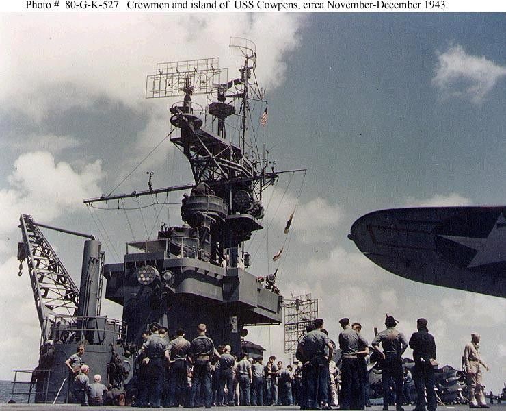 crewmen on flight deck