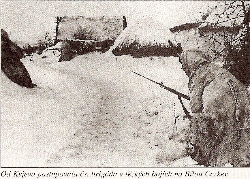 Czechoslovak soldier in winterized terrain at Kyjev/Biela Cerekev area, 194