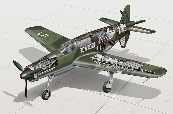 Dornier Do 335 Cutaway