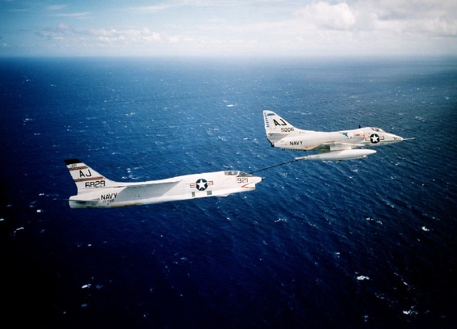 Douglas A4D-2 Skyhawk & Vought F8U-1P Crusader