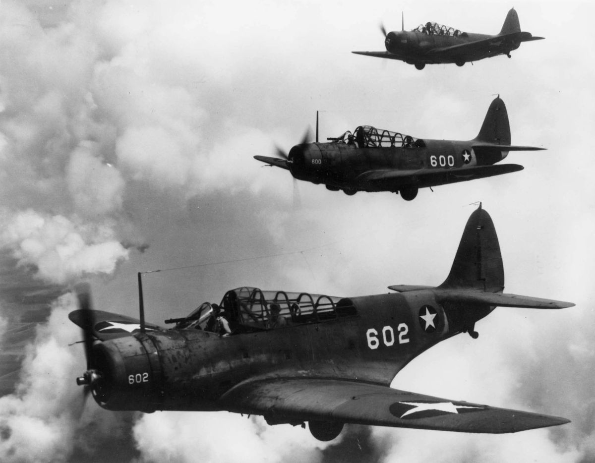 Douglas TBD-1 Devastators over Florida, 1940