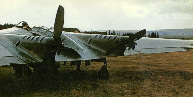 Early development Horten with propellers